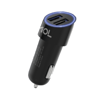 Best Mobile Phone accessory by MOL Mobile Accessories for smart phones and best fast charge of devices. Best Mobile phone car charger for Andriod and IOS phones. Speed Car Charger 2.4A Fast Charging with LED light Mobile Technology